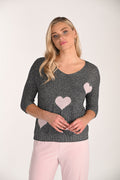 Frank Lyman V-neck Glitter Pullover Style 266548