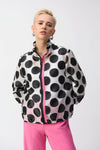 Joseph Ribkoff Polka-dot Relaxed Fit Jacket Style 251123