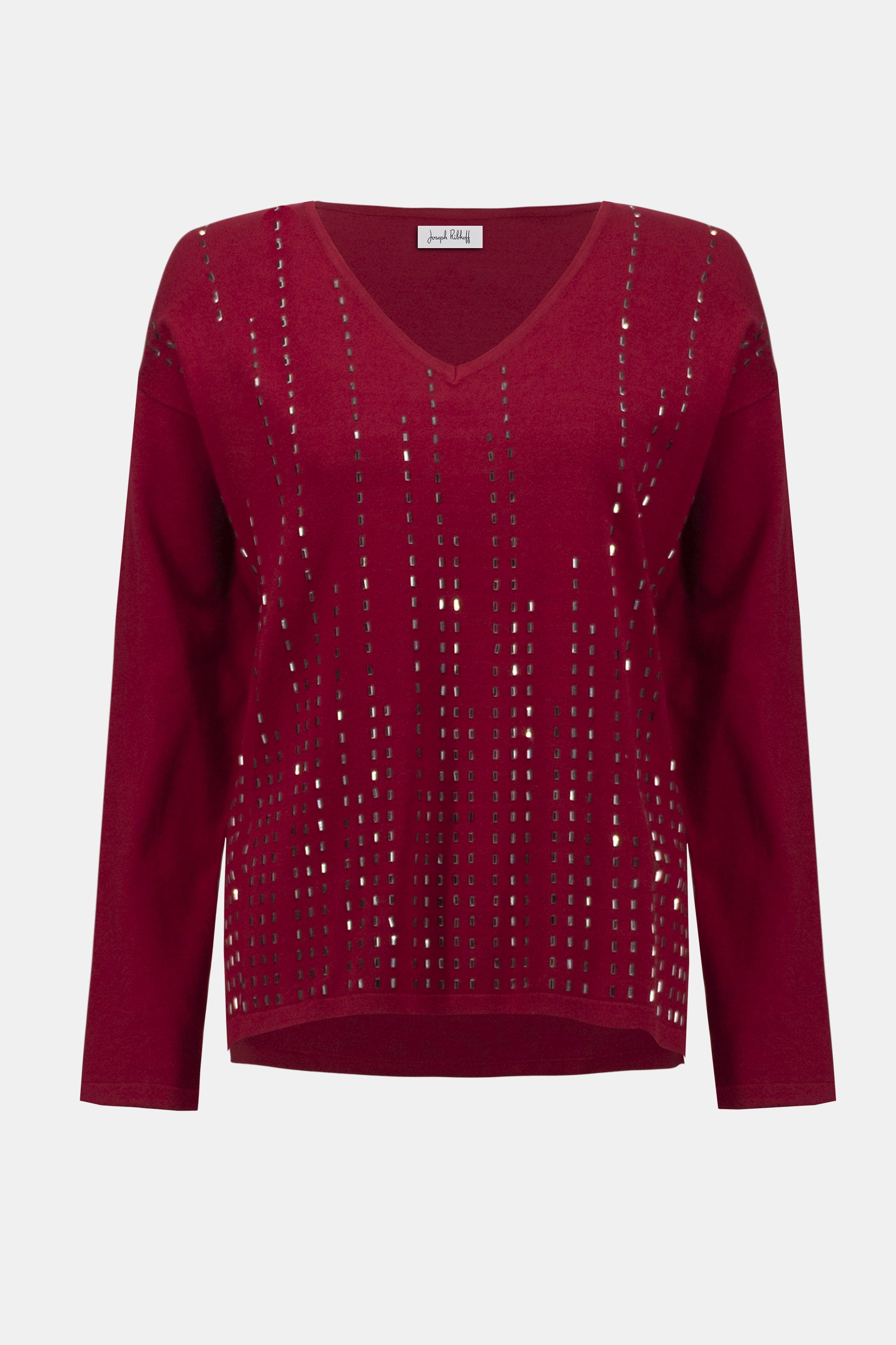 Joseph Ribkoff V-neck Pullover With Jewel Style 254966