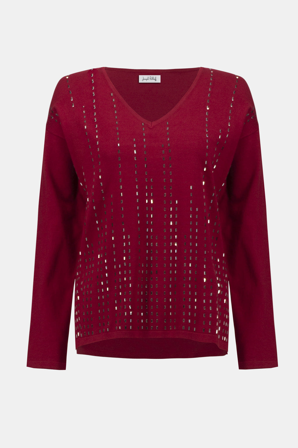 Joseph Ribkoff V-neck Pullover With Jewel Style 254966
