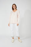 Frank Lyman Embellished V-neck Pullover Style 251503