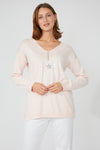 Frank Lyman Embellished V-neck Pullover Style 251503