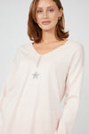 Frank Lyman Embellished V-neck Pullover Style 251503