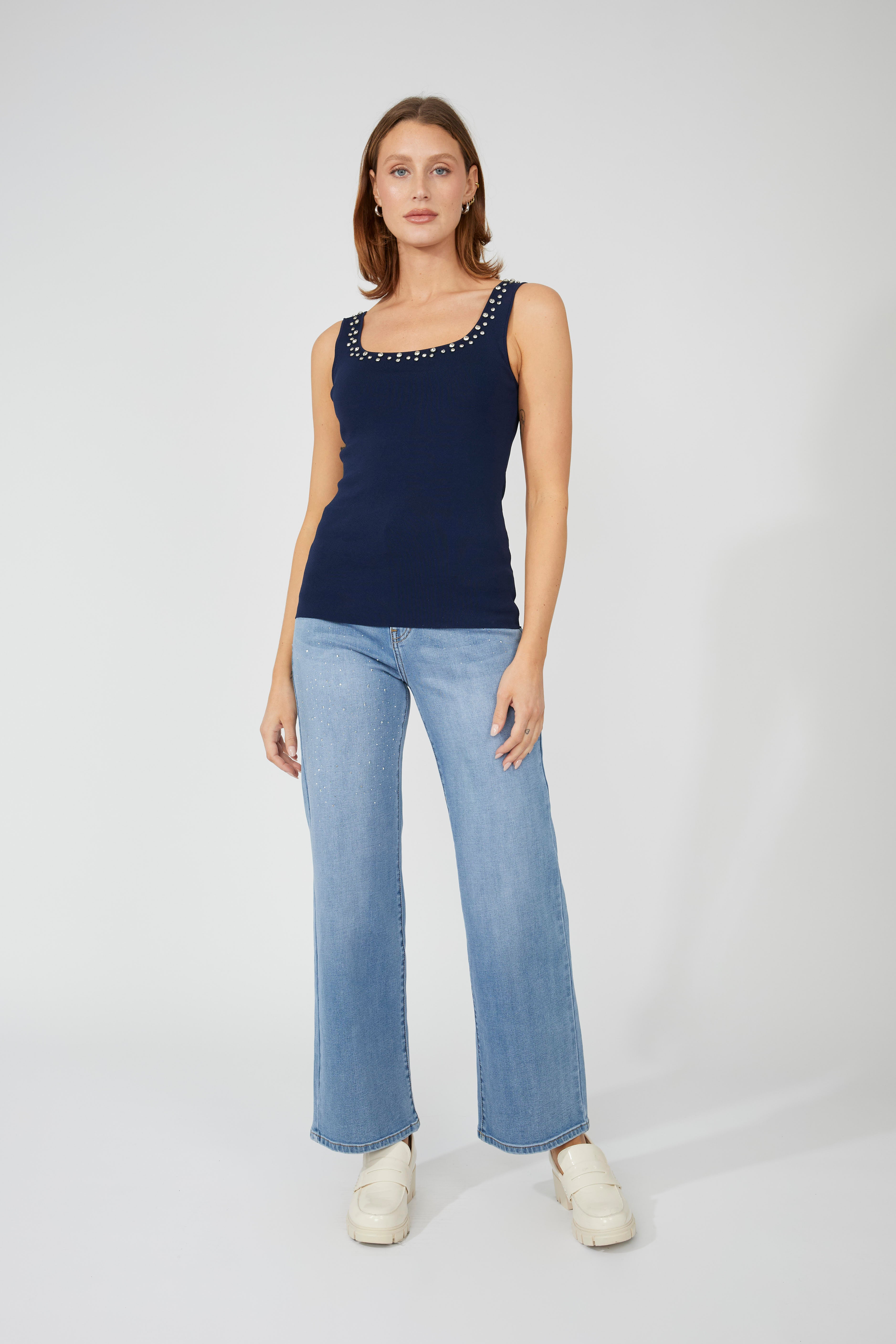 Frank Lyman Sleeveless Square Neck Pullover Style 251600