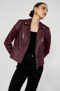 Frank Lyman Leather Biker Jacket Style 253817