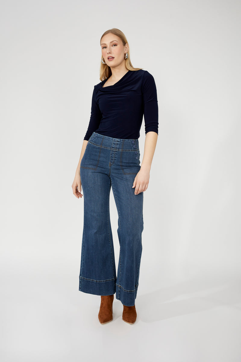 Frank Lyman High-waisted Wide-leg Trousers Style 253805