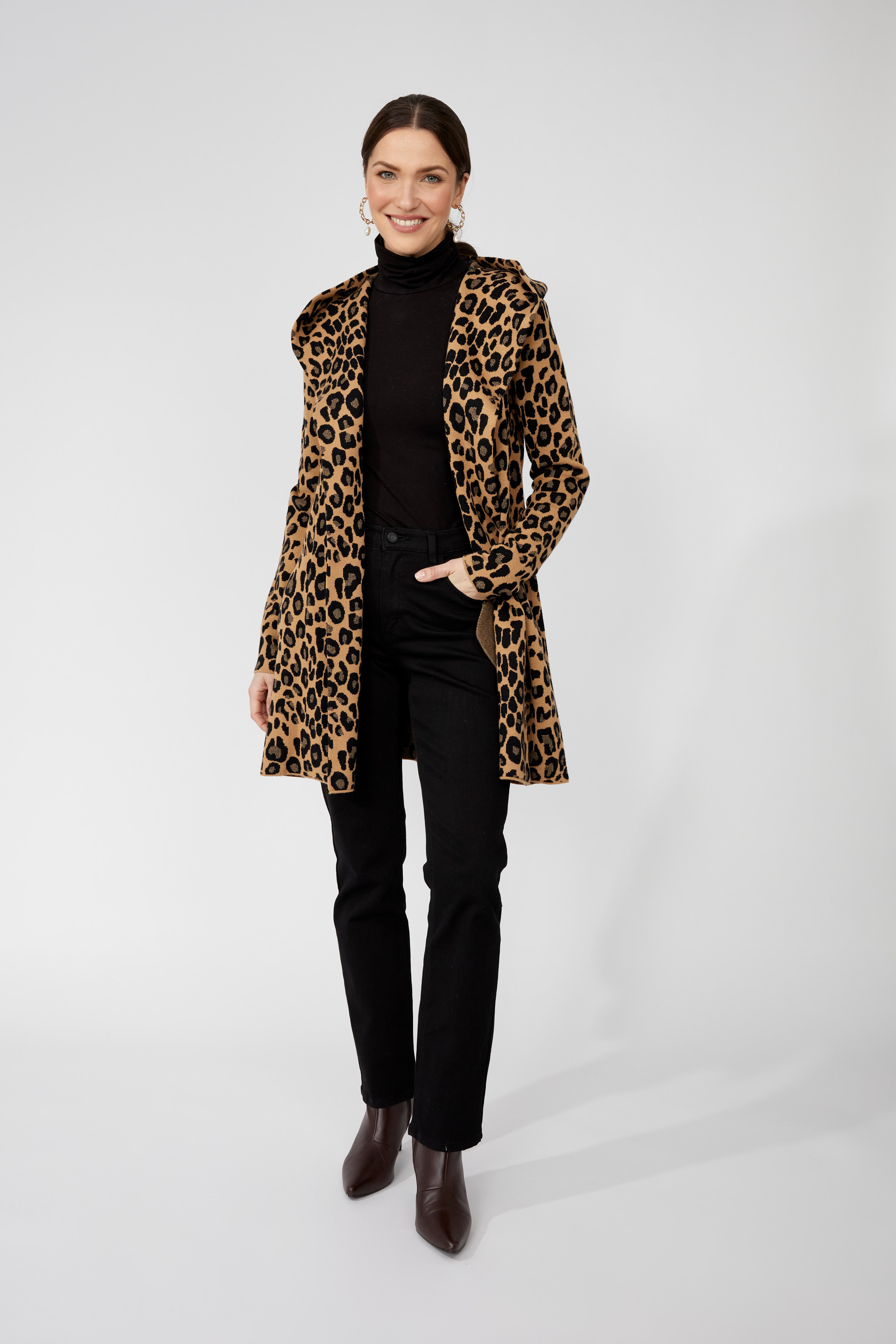 Frank Lyman Leopard Print Cardigan Style 253812