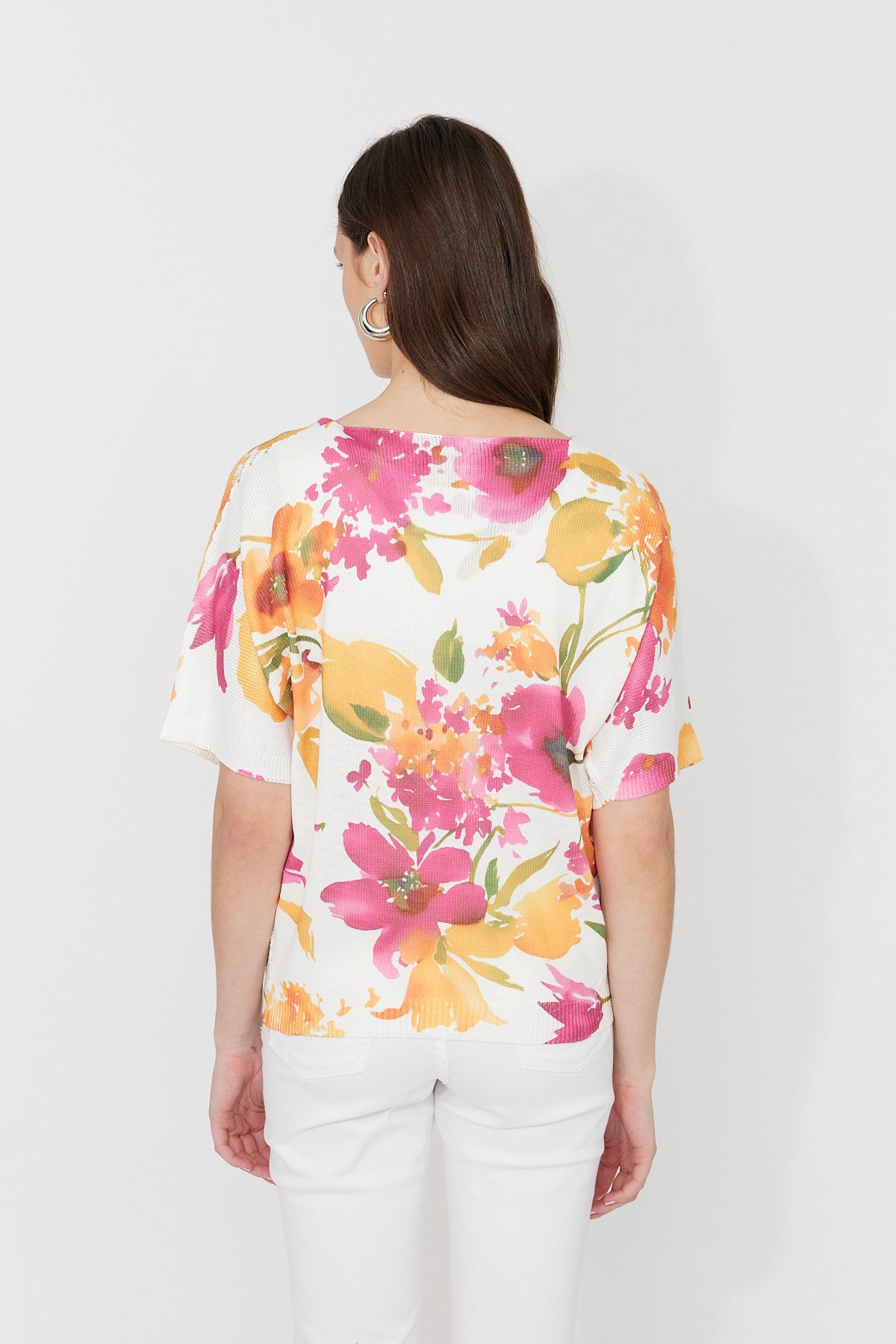 Frank Lyman Floral V-neck Pullover Style 261644