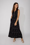 Frank Lyman Heart-print Maxi Dress Style 266226