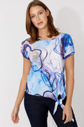 Frank Lyman Casual Abstract Crew Neck Pullover Style 266244
