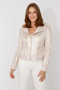 Frank Lyman Metallic Heart Moto Jacket Style 266532