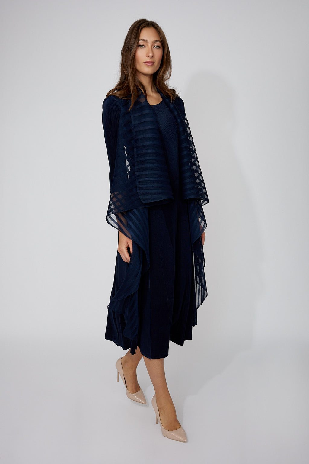 Frank Lyman Formal Midi 3/4 Sleeve Dress Style 268506