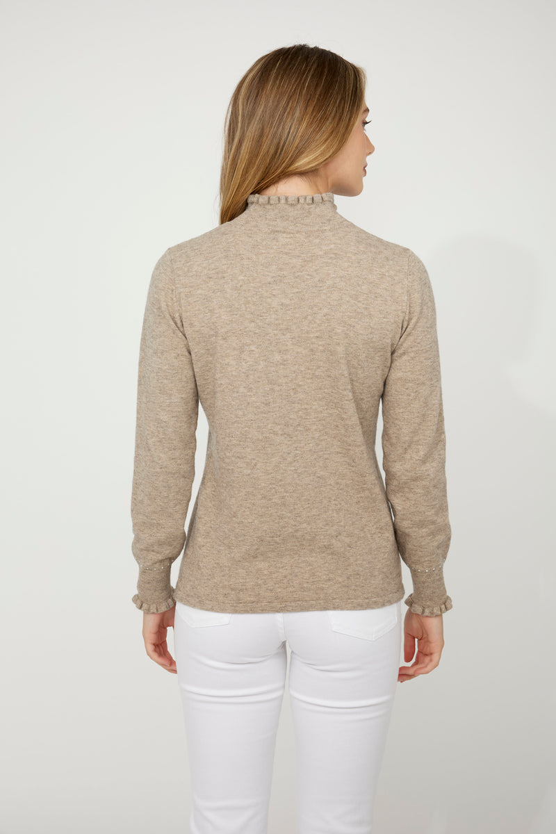 Dolcezza Embellished High Neck Pullover Style 75309