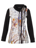 Dolcezza Chic Abstract Zipper Jacket Style 75652