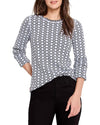 Nic and Zoe Geo Reversible Sweater Tee 241124