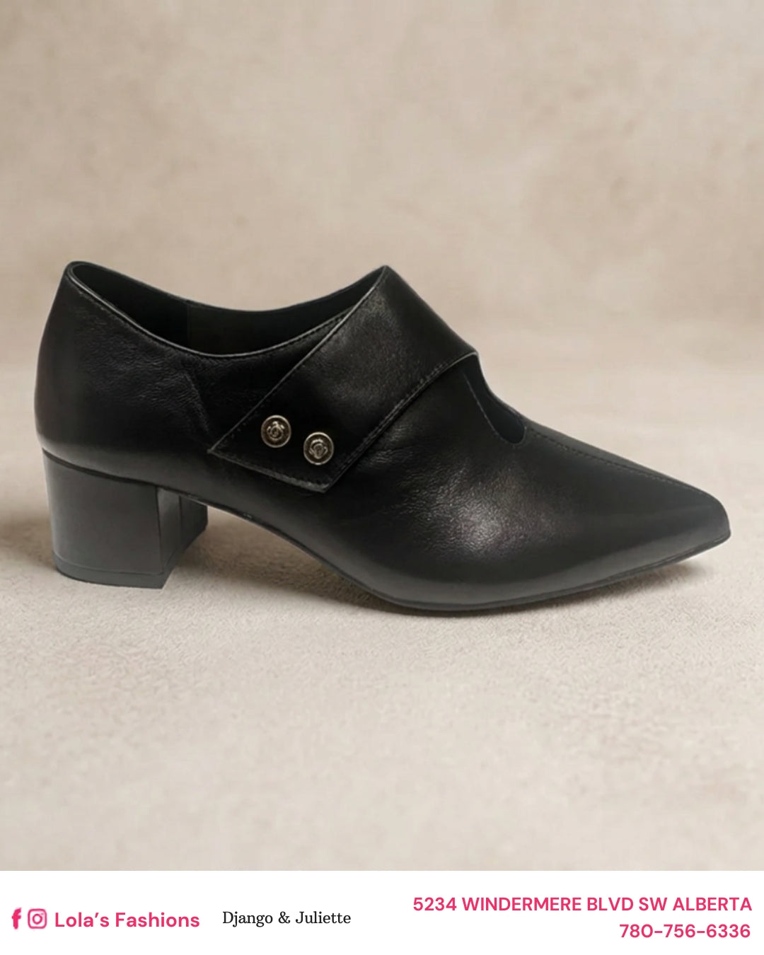 Django and Juliette Arrie Black Leather Shoes