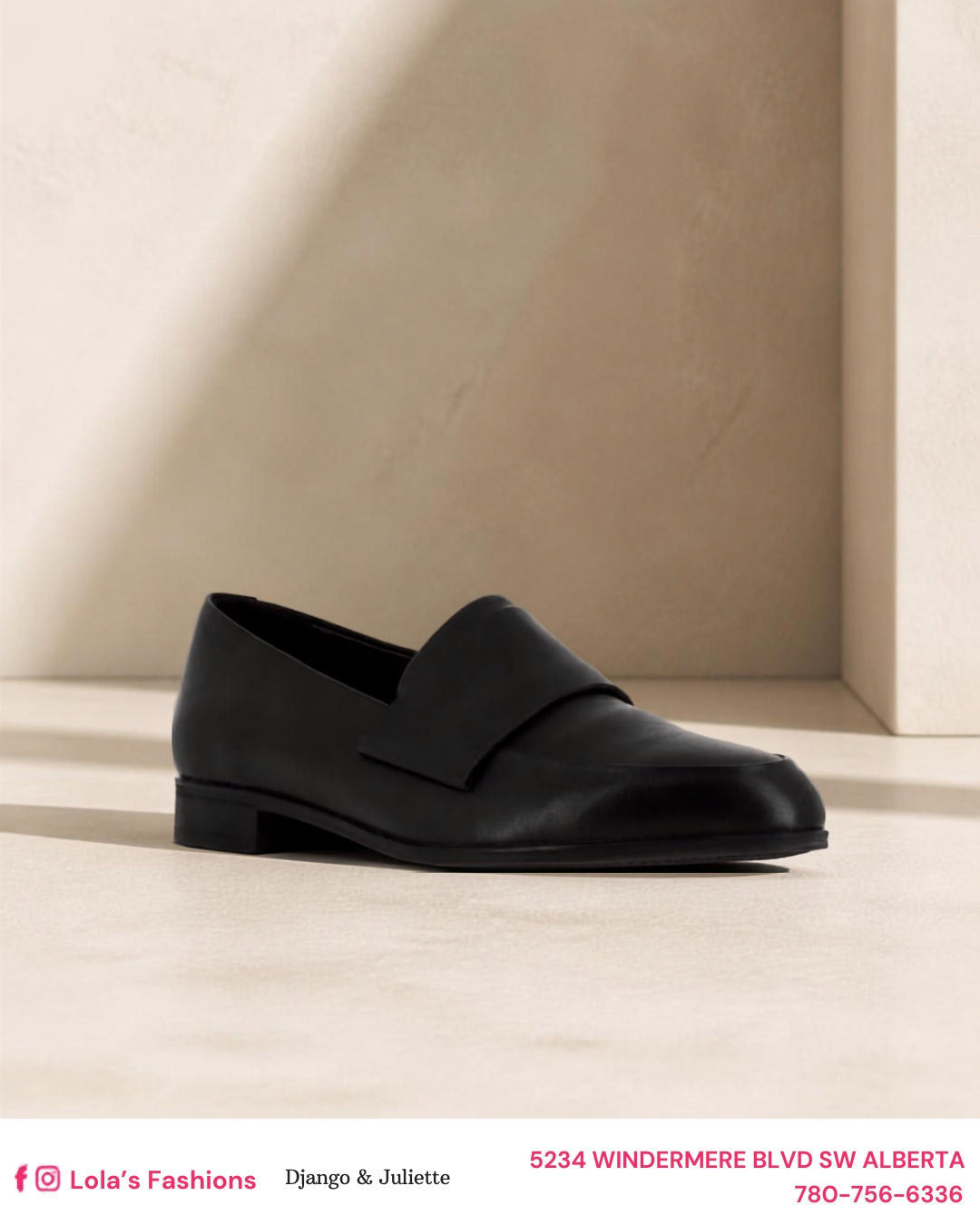 Django & Juliette Gabrian Black Patent Leather Loafer