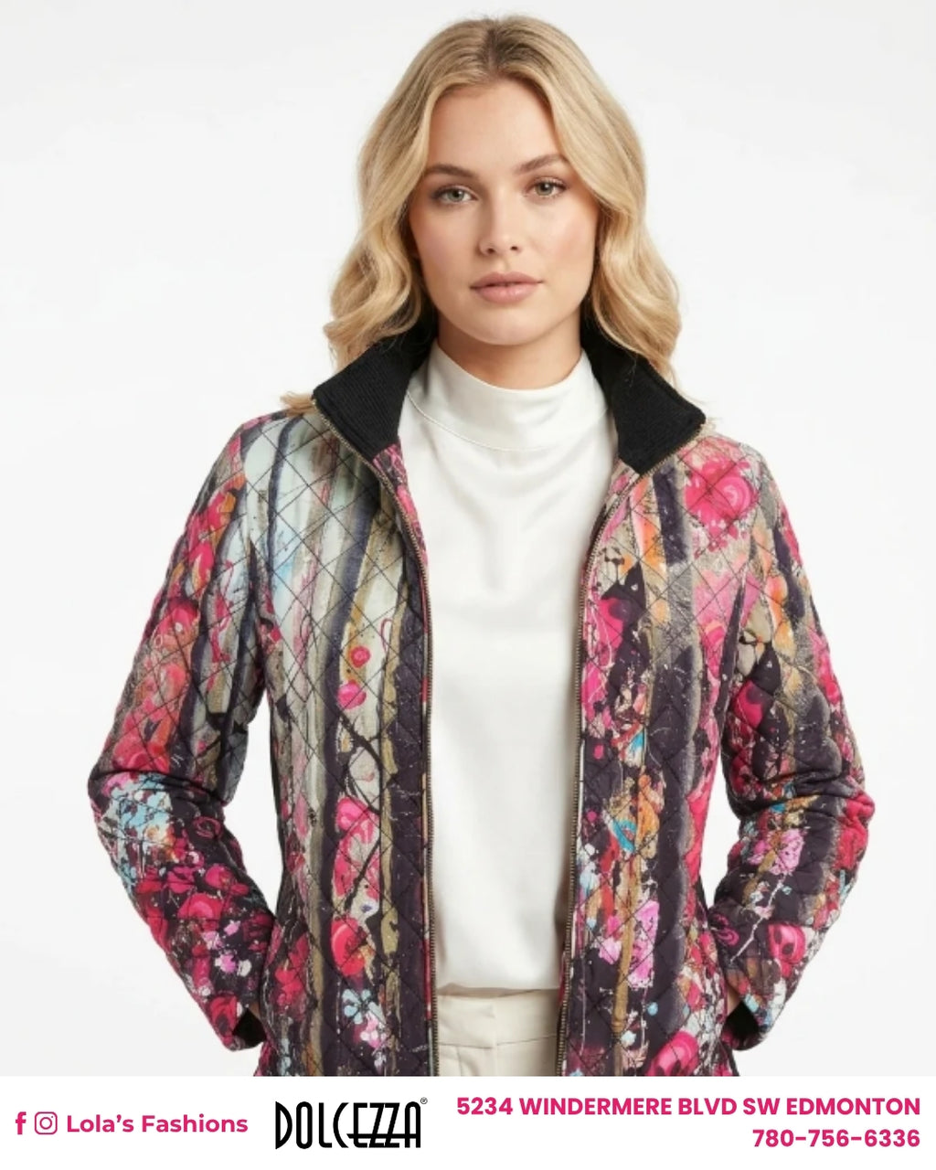 Dolcezza Woven Coat with Prints 76813