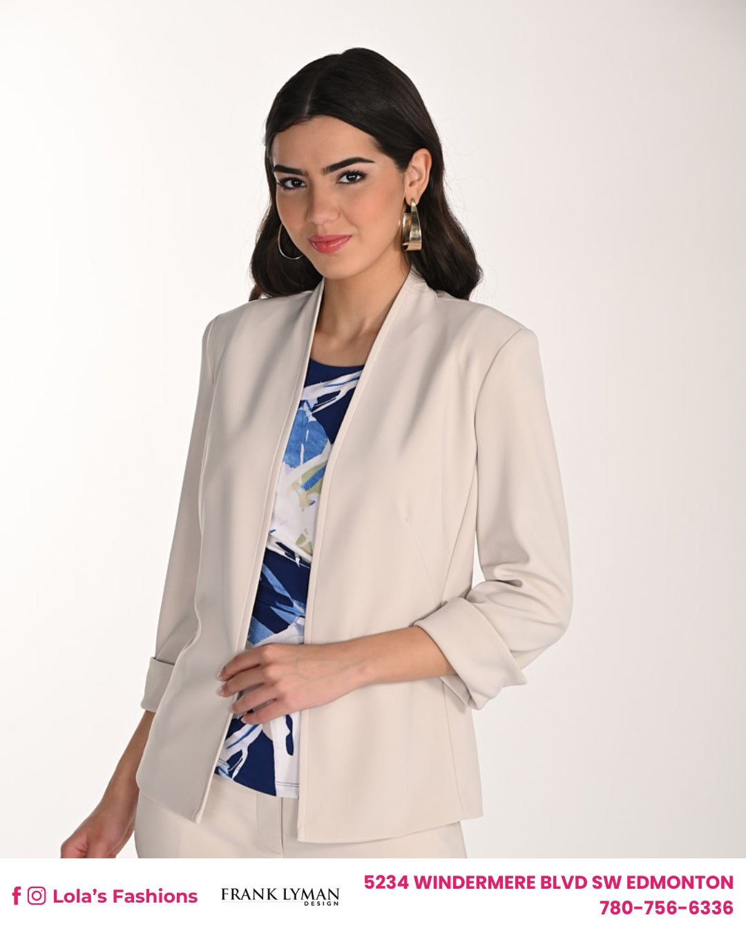 Frank Lyman Collared Hip-length Jacket Style 266028