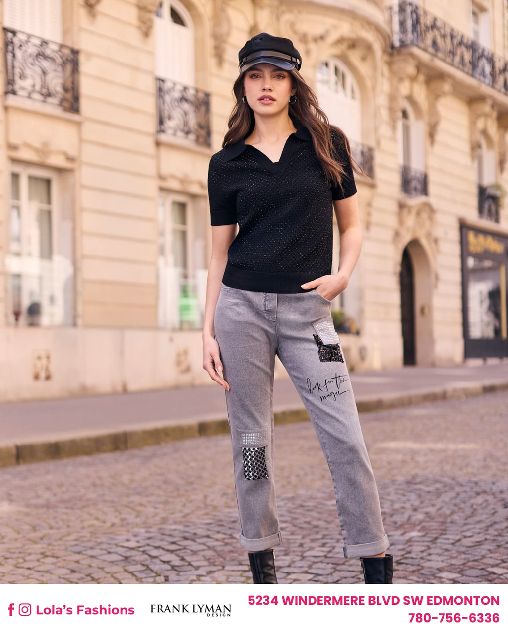 Frank Lyman Embellished Mid-rise Trousers Style 264819