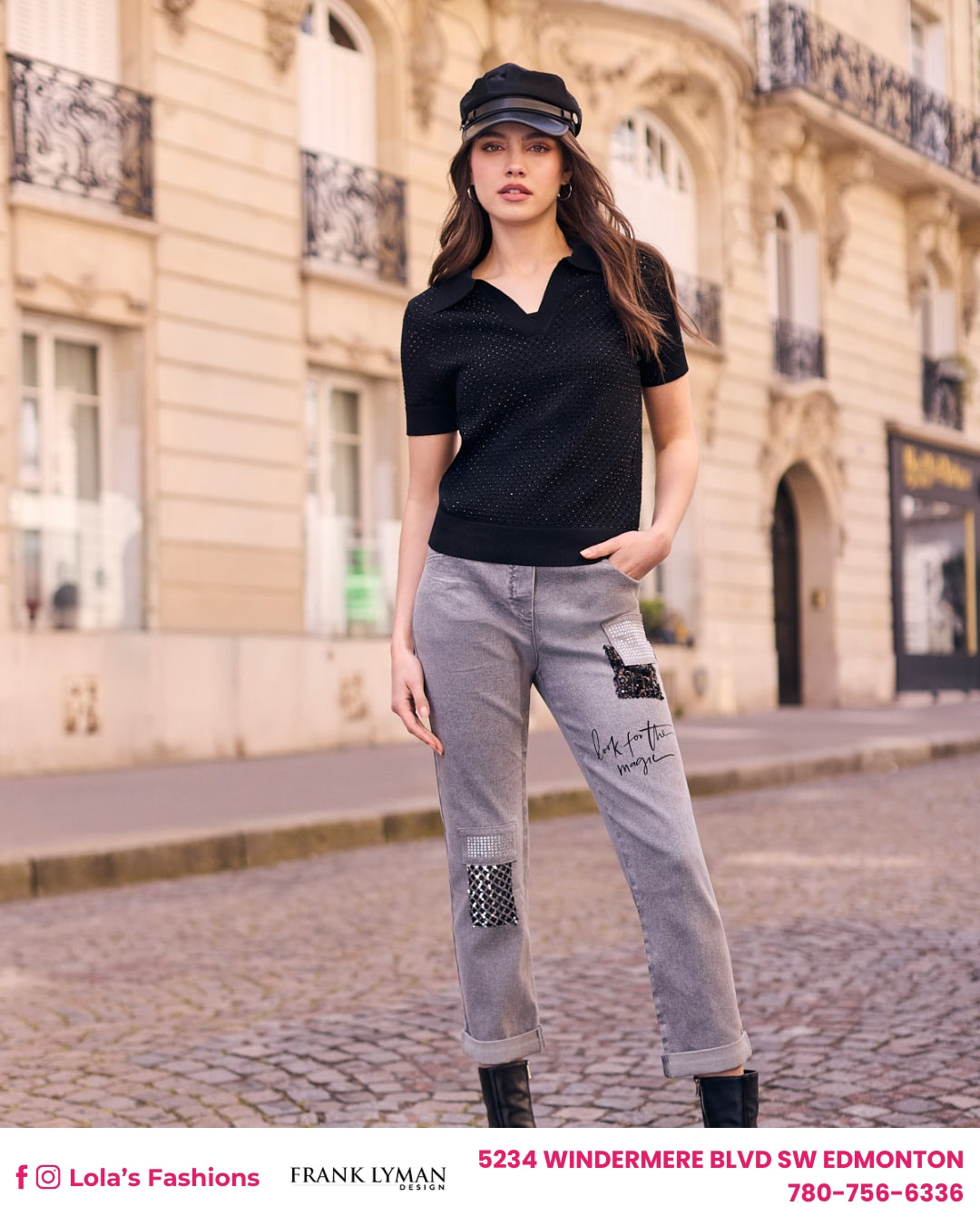 Frank Lyman Embellished Mid-rise Trousers Style 264819