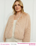 Frank Lyman Faux Fur Jacket With Jewels Style 259730