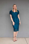 Frank Lyman 239394 Teal Lace Dress