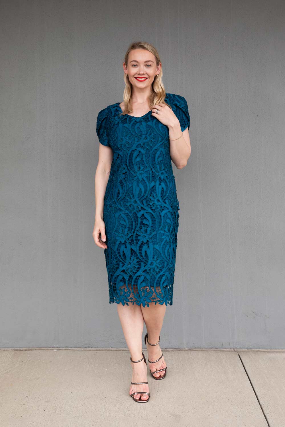 Frank Lyman 239394 Teal Lace Dress