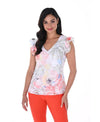 Frank Lyman White/Orange Blouse - 246165