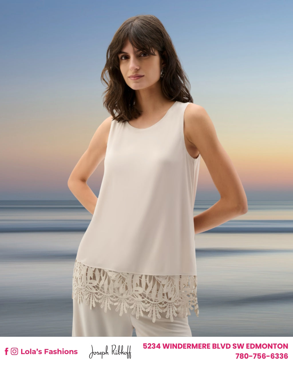 Joseph Ribkoff Chic Sleeveless Pullover Top Style 262094