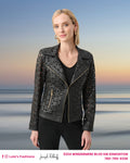 Joseph Ribkoff Leather Biker Jacket Style 263910