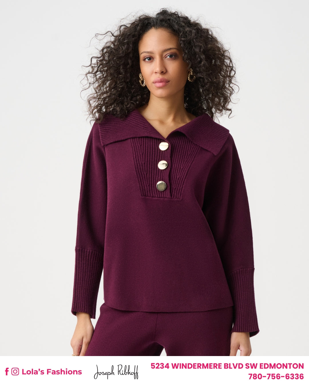 Joseph Ribkoff Loose Fit Button Closure Style 263938