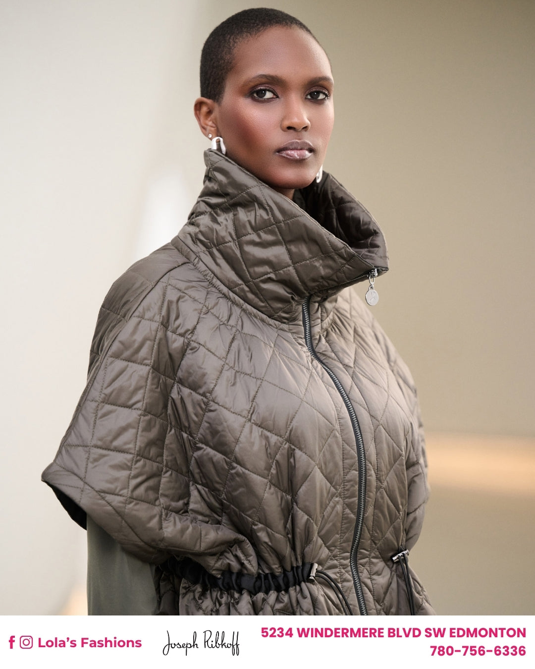 Joseph Ribkoff Puffer Jacket With Zipper Style 263643