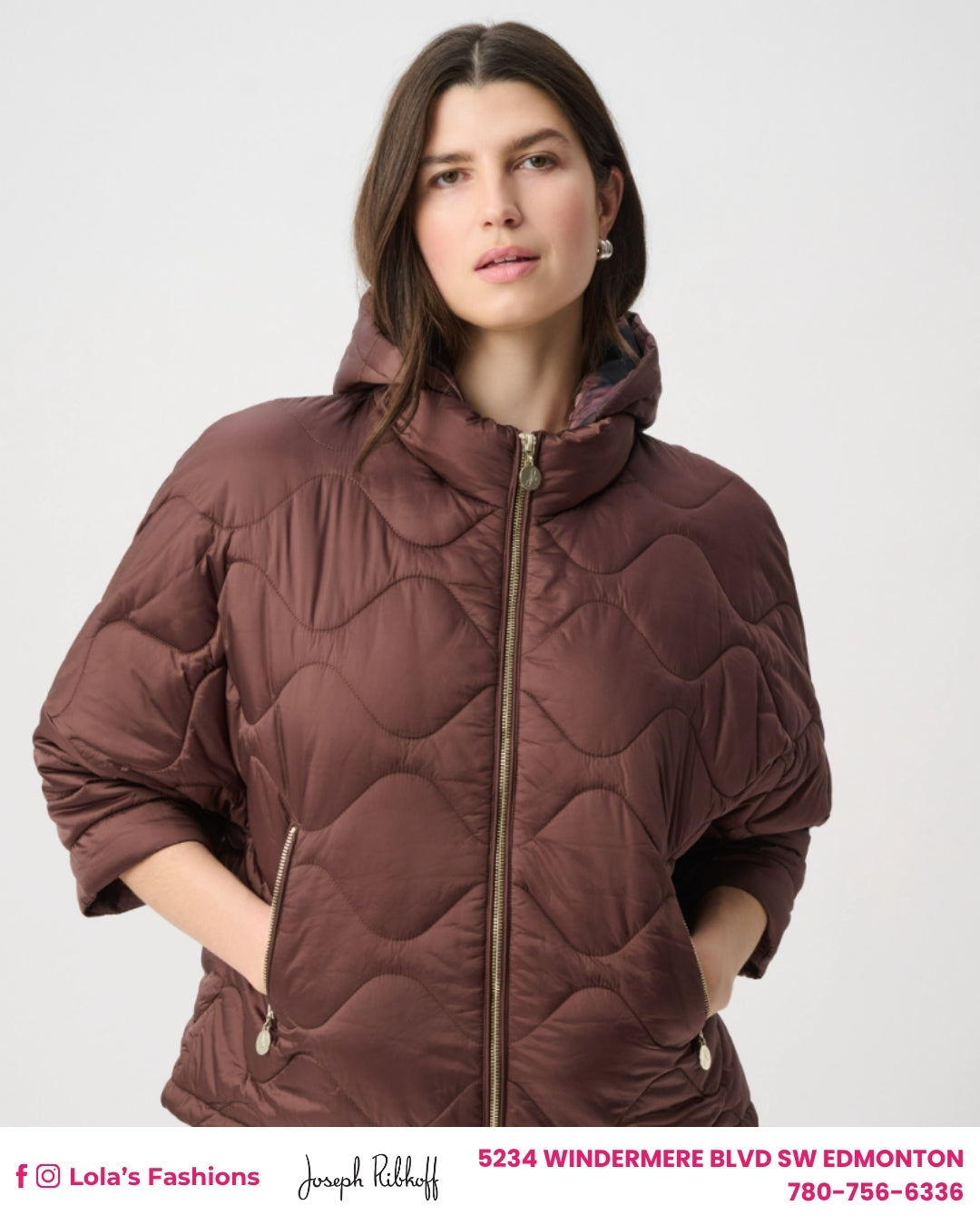 Joseph Ribkoff Puffer Jacket With Zipper – Style 264604