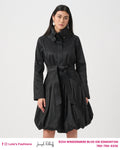 Joseph Ribkoff Stretch Taffeta Belted Fit and Flare Balloon Coat Style 263911