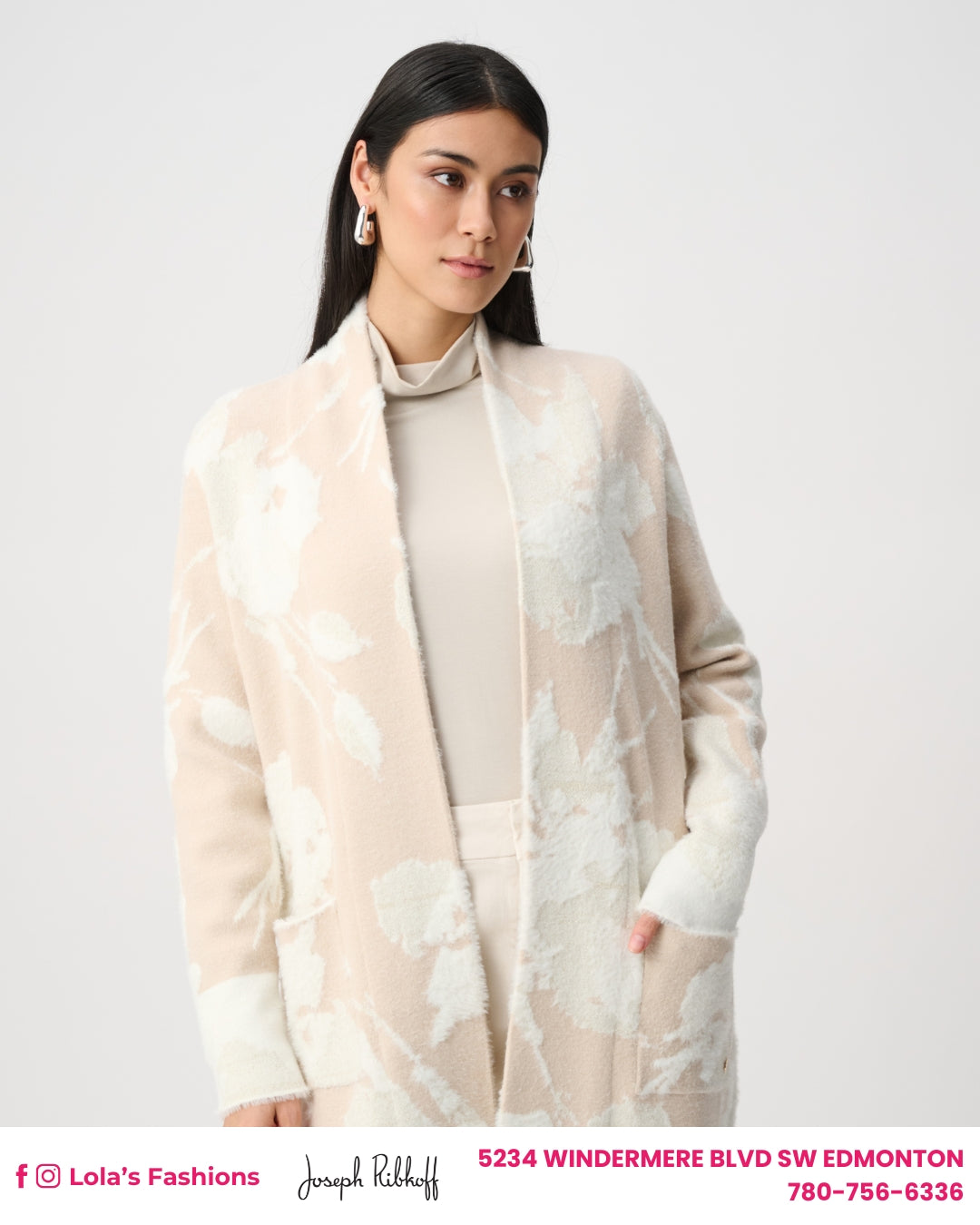 Joseph Ribkoff Sweater Knit Long Cardigan Style 253956