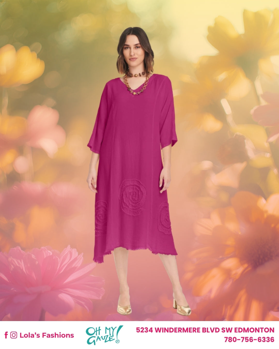Oh My Gauze Swirl Cotton Gauze Dress