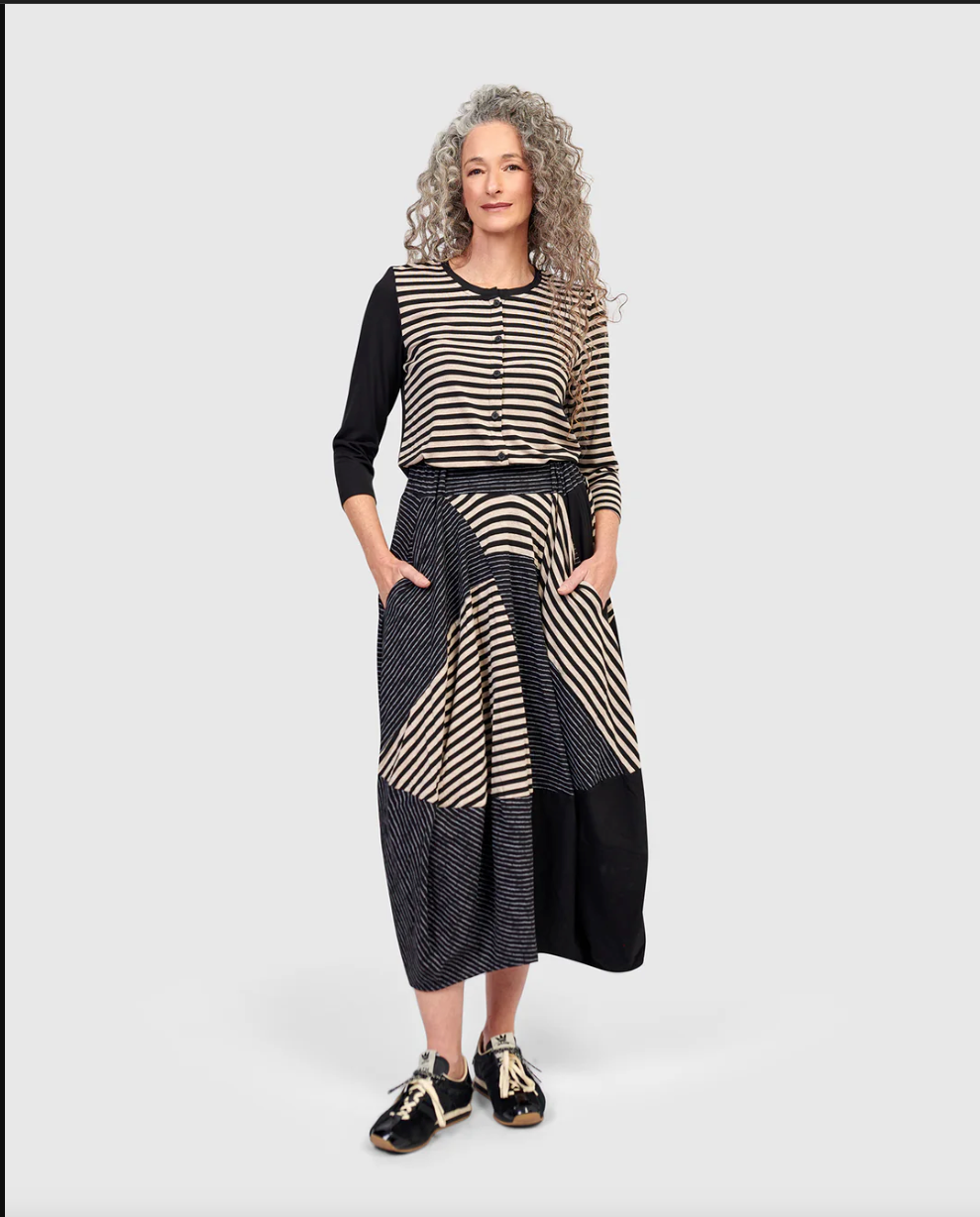 Alembike Urban Johannesburg Cocoon Skirt, Stripes - UK950S