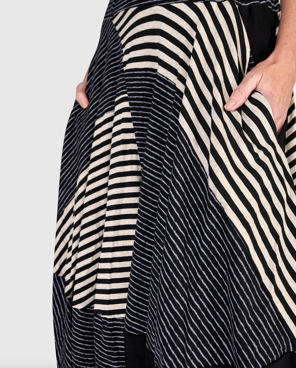 Alembike Urban Johannesburg Cocoon Skirt, Stripes - UK950S