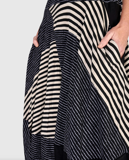 Alembike Urban Johannesburg Cocoon Skirt, Stripes - UK950S