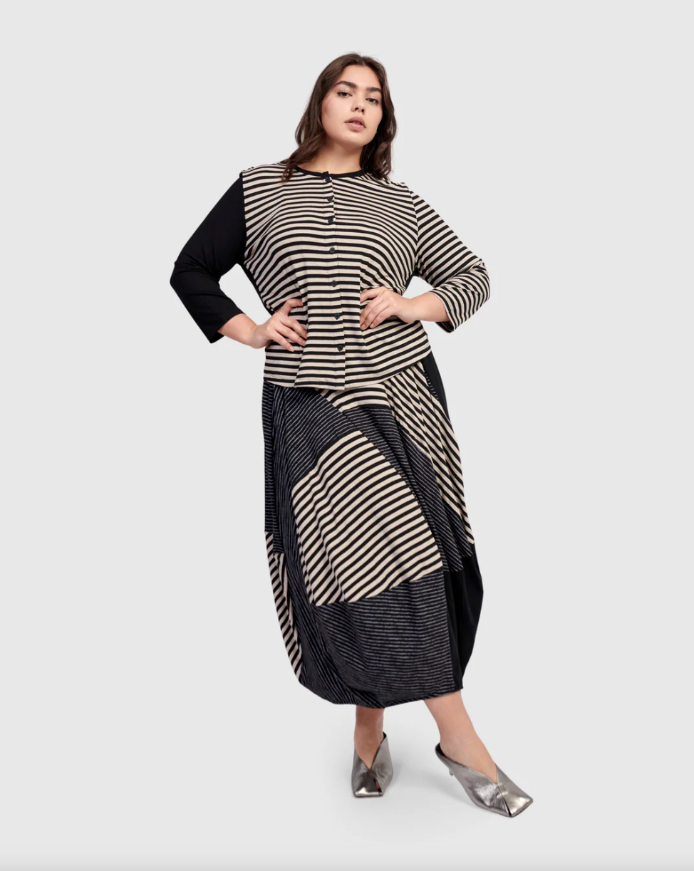 Alembike Urban Johannesburg Cocoon Skirt, Stripes - UK950S