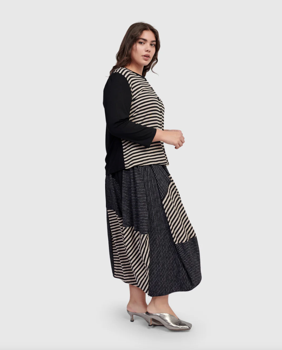 Alembike Urban Johannesburg Cocoon Skirt, Stripes - UK950S