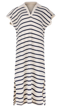 Charli Erin Knit Dress - Ecru Navy Stripes