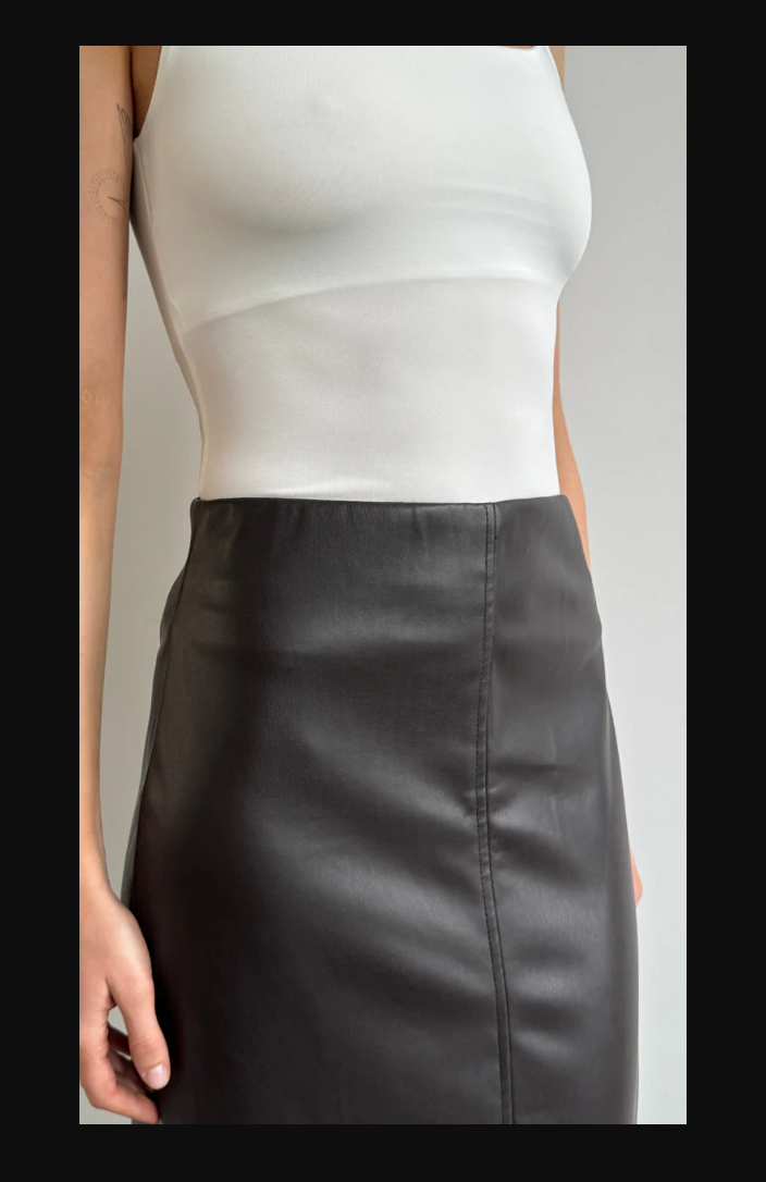 Charli Riley Pencil Skirt in Espresso and Black
