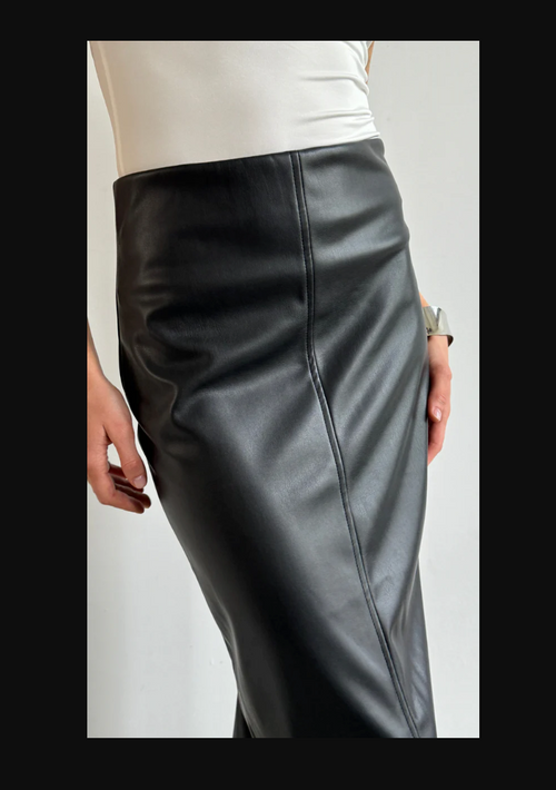 Charli Riley Pencil Skirt in Espresso and Black