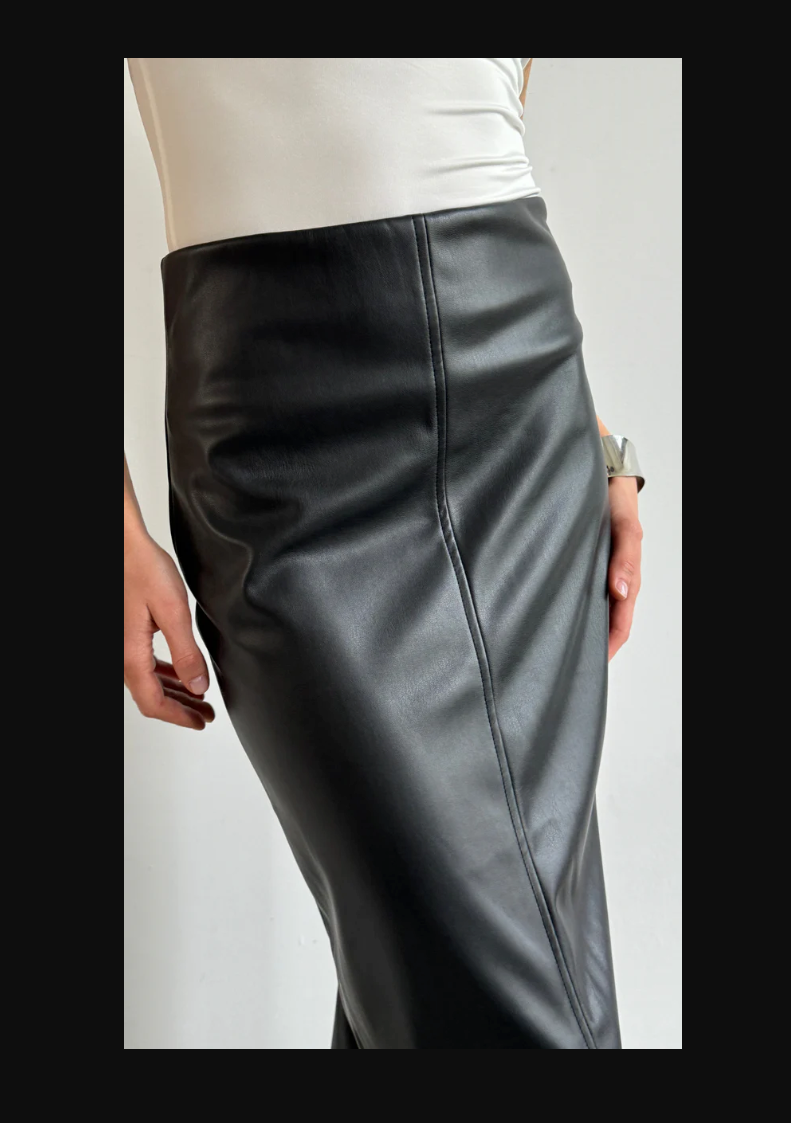Charli Riley Pencil Skirt in Espresso and Black