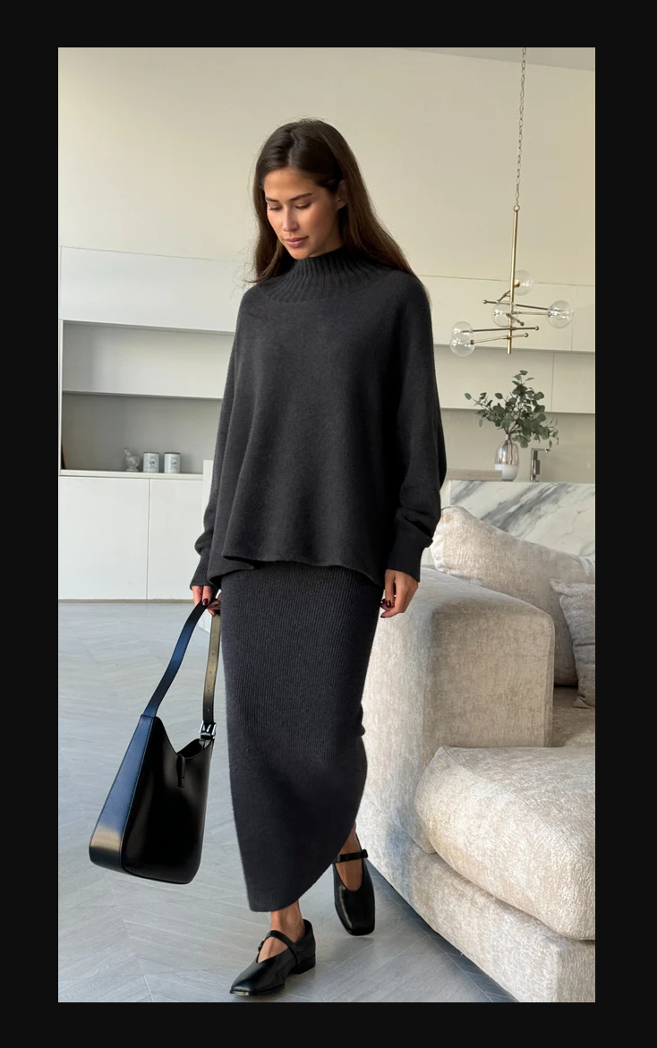 Charli Alma Pencil Skirt - Anthracite