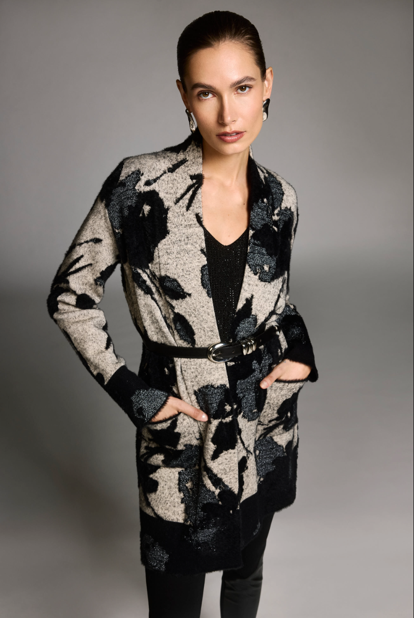 Joseph Ribkoff Sweater Knit Long Cardigan Style 253956