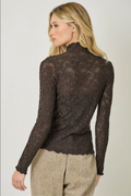 Mystree Lettuce Edge Textured Knit Top 61153