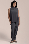 Sympli Sleeveless Echo Mock Neck Top 21244